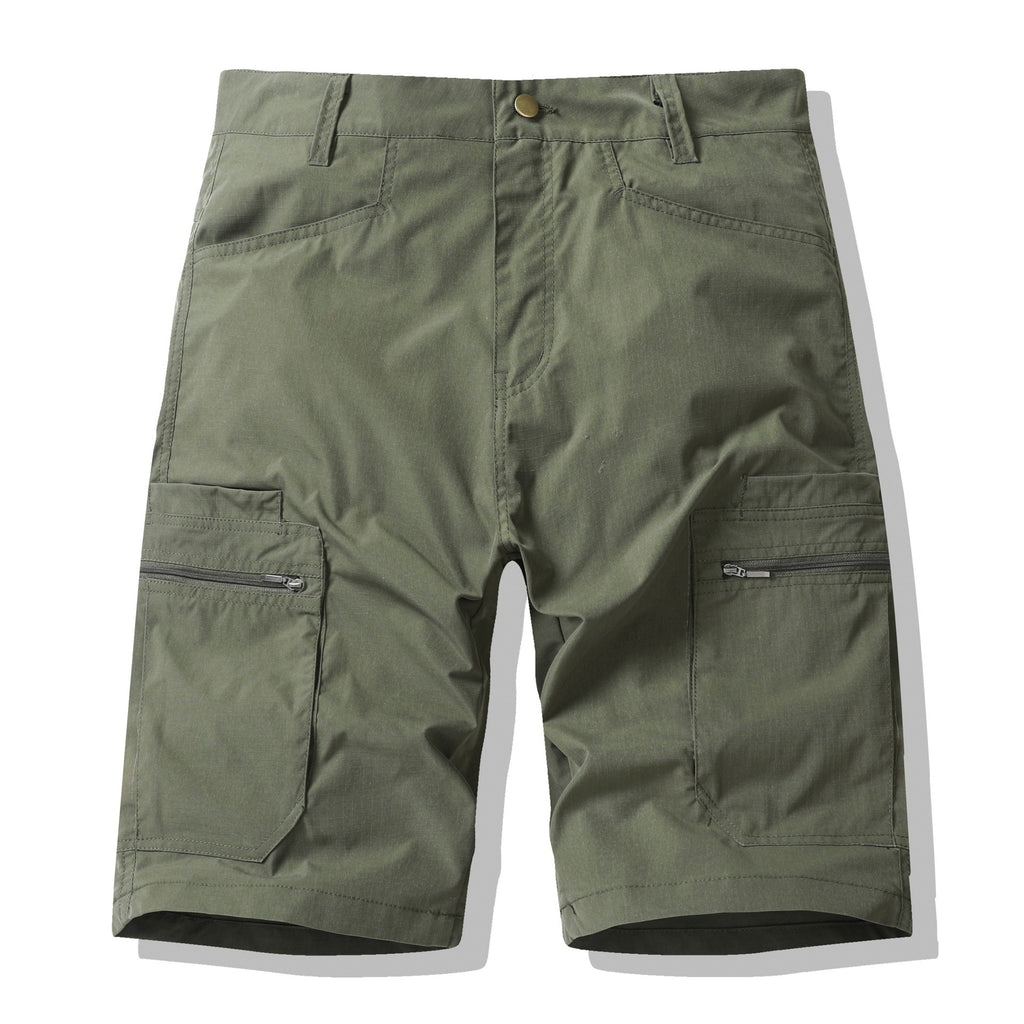 American Workwear Zipper Shorts High Street Fashion Outer Wear Loose Breeches