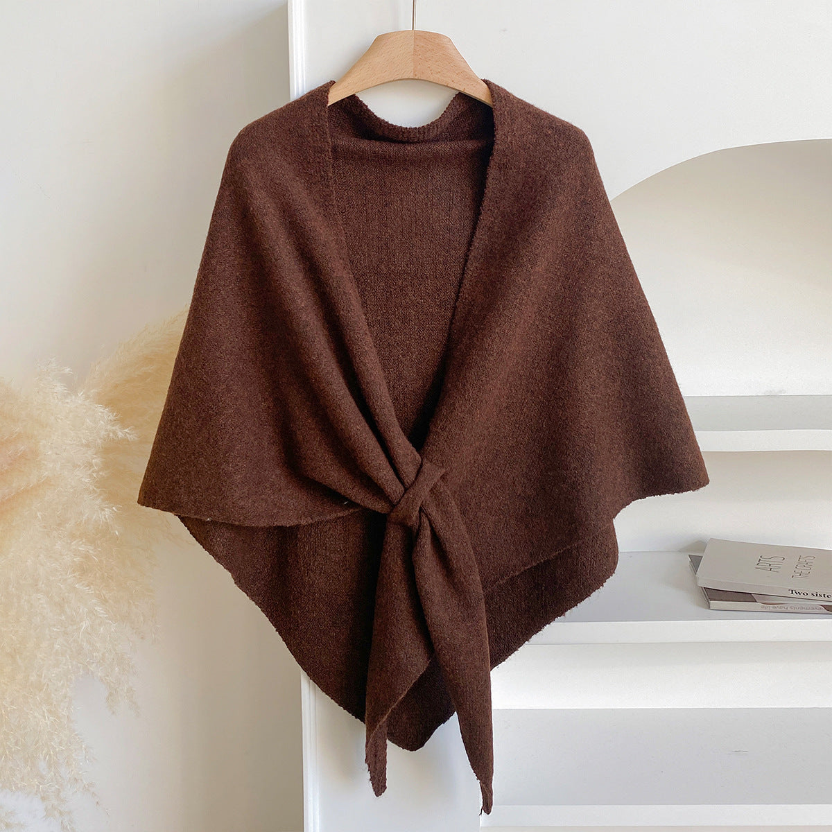 All-matching Triangular Binder Neck Warmer Scarf Pure Color All-matching Bib Shawl