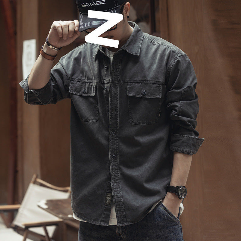 Spring Style Loose Safari Jacket Denim Shirt