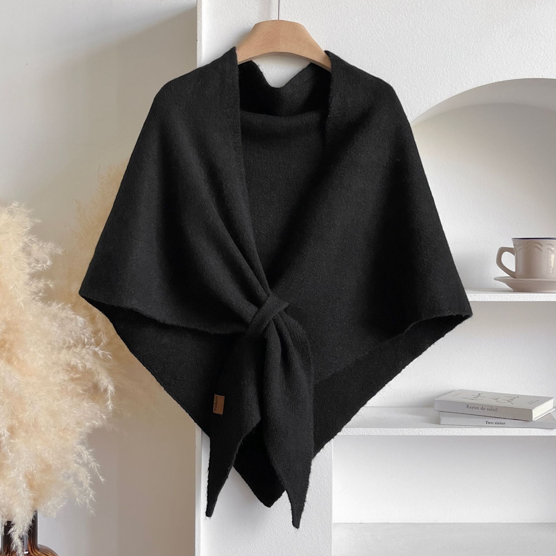 All-matching Triangular Binder Neck Warmer Scarf Pure Color All-matching Bib Shawl