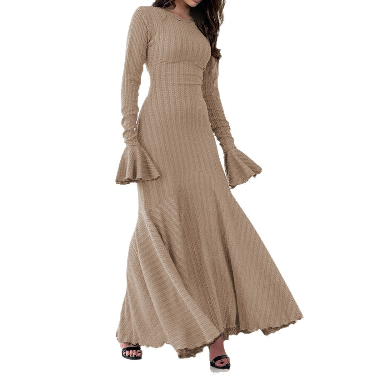 Slim Fit Sweater Long Skirt Dress Women