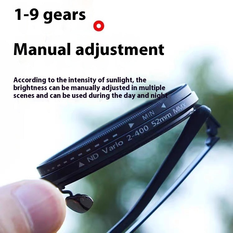 New 9-gear Adjustable High Light Transmission UV Polarized Sunglasses