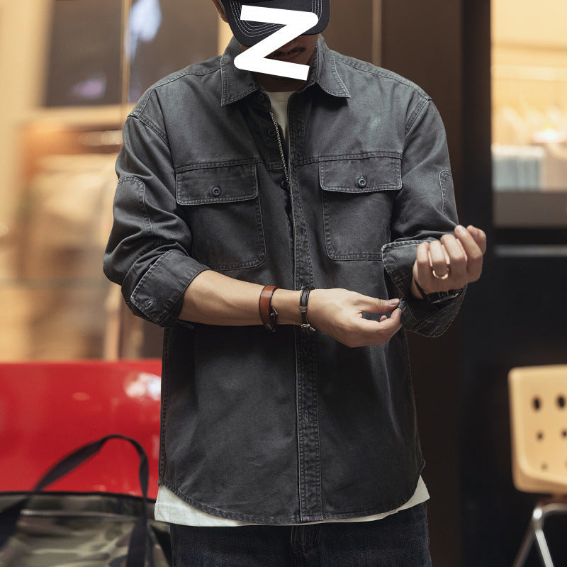Spring Style Loose Safari Jacket Denim Shirt