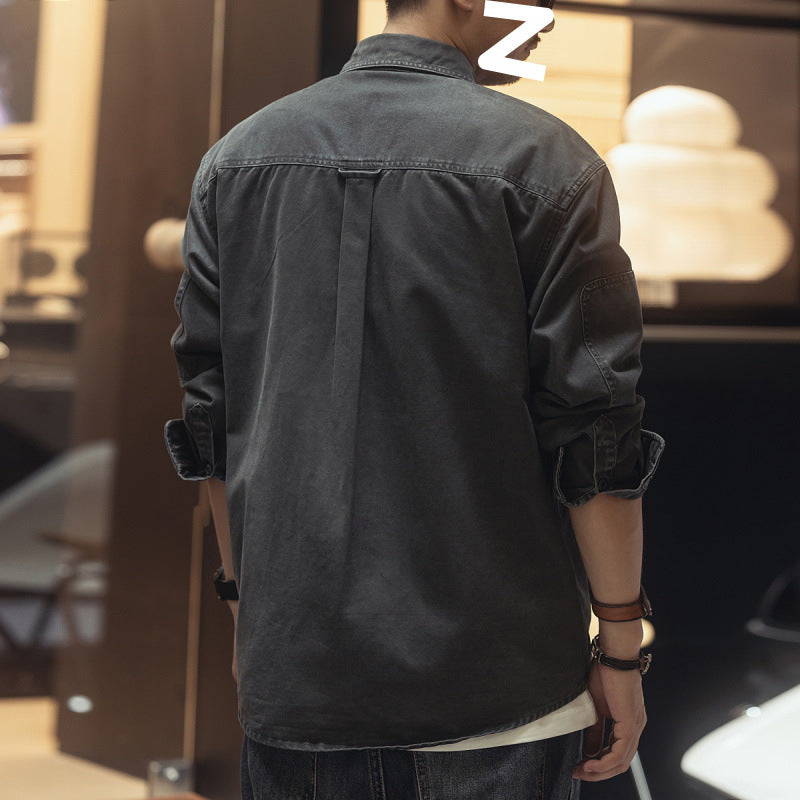 Spring Style Loose Safari Jacket Denim Shirt
